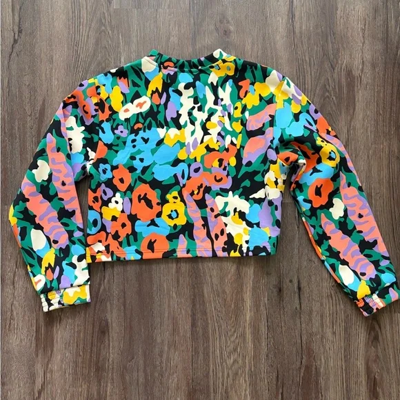Adidas Multicolor Graphic Cropped Sweatshirt - Picture 2 of 7